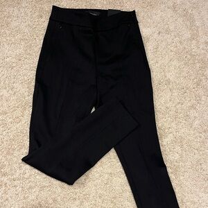 Black faux leather pants